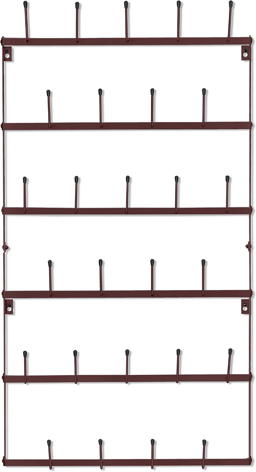 Wall Mug Rack, Coffee Mug Display for Coffee Station (Small, Brown)
