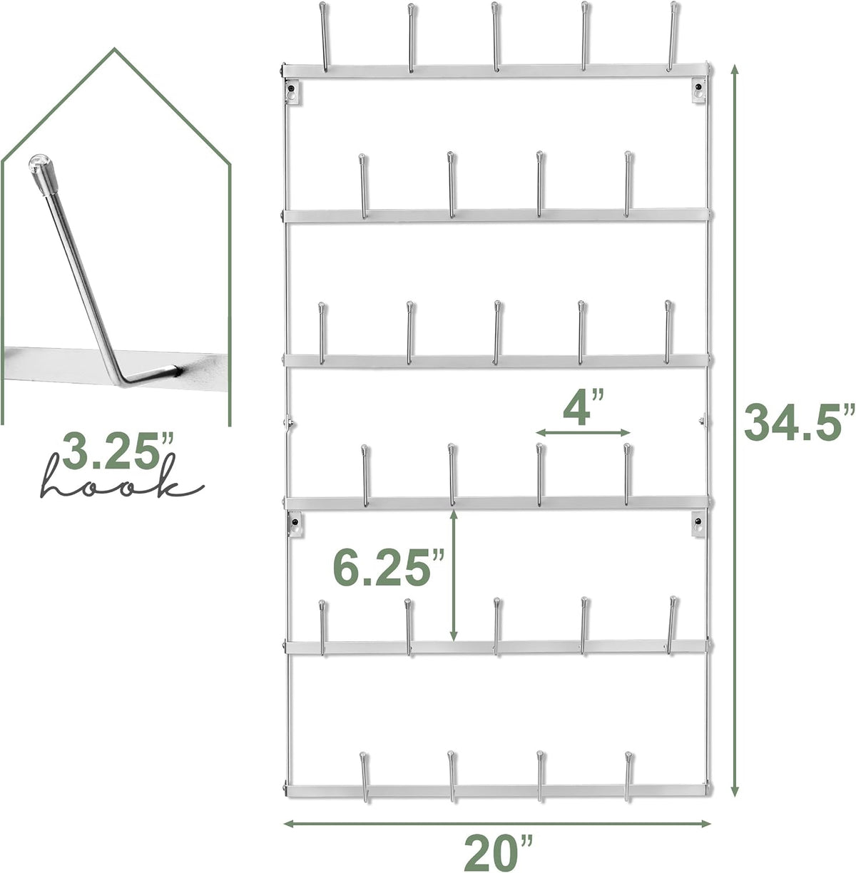 Wall Mug Rack, Coffee Mug Display for Coffee Station (Small, Brown)