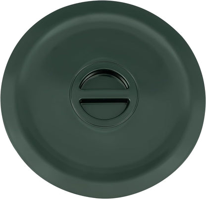 6 in 1 Rice Dispenser, 6-Grid Rotating Grain Storage Container, 13.2Lbs Dry Food Dispenser, Clear Dark Green PET, Round Modern Grain Dispenser for Kitchen, Countertop, Pantry Use (Clear, Dark Green)