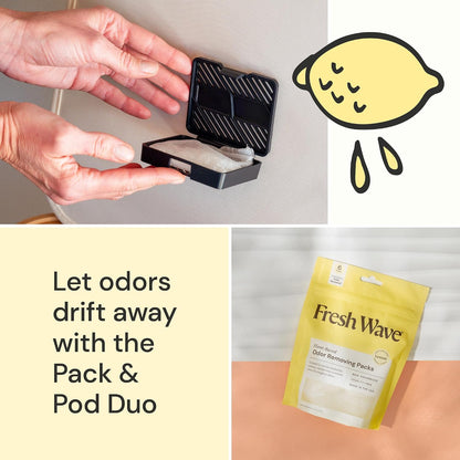 Odor Eliminating Packs, 6-Pack with Pod Case, Original
