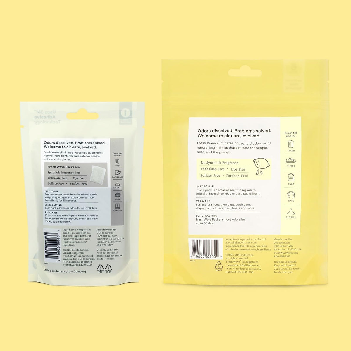Odor Eliminating Packs, 6-Pack with Pod Case, Original