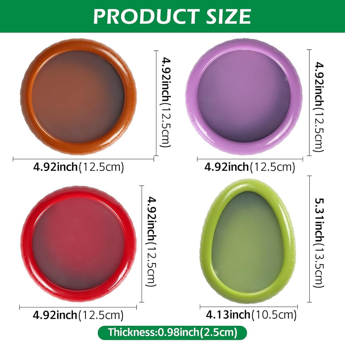 Avocado Saver and Tomato Holder - Set of 4 Reusable Storage Containers for Fridge - Ideal for Garlic, Onions, Lemons, and Potatoes