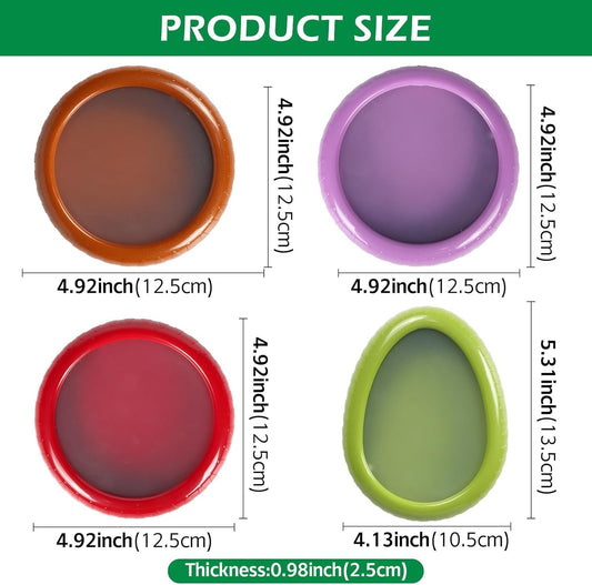 Avocado Saver and Tomato Holder - Set of 4 Reusable Storage Containers for Fridge - Ideal for Garlic, Onions, Lemons, and Potatoes