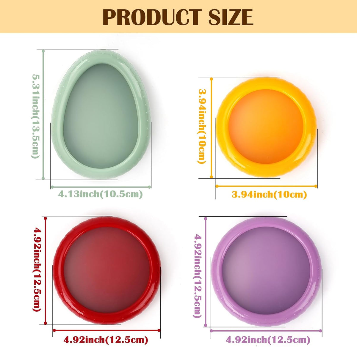 Avocado Saver and Tomato Holder - Set of 4 Reusable Storage Containers for Fridge - Ideal for Garlic, Onions, Lemons, and Potatoes