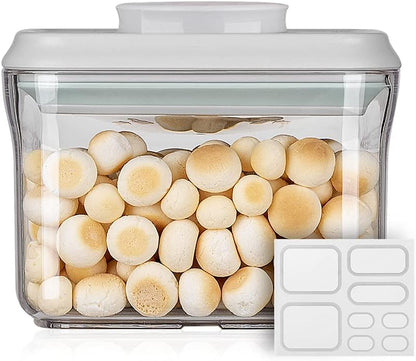 Airtight Food Storage Container Sets with Lids Pop Containers for Kitchen Pantry Organization BPA-Free Stackable Kitchen Storage Containers for Cereal Flour Sugar (0.5, 1.2, 1.8qt)*2