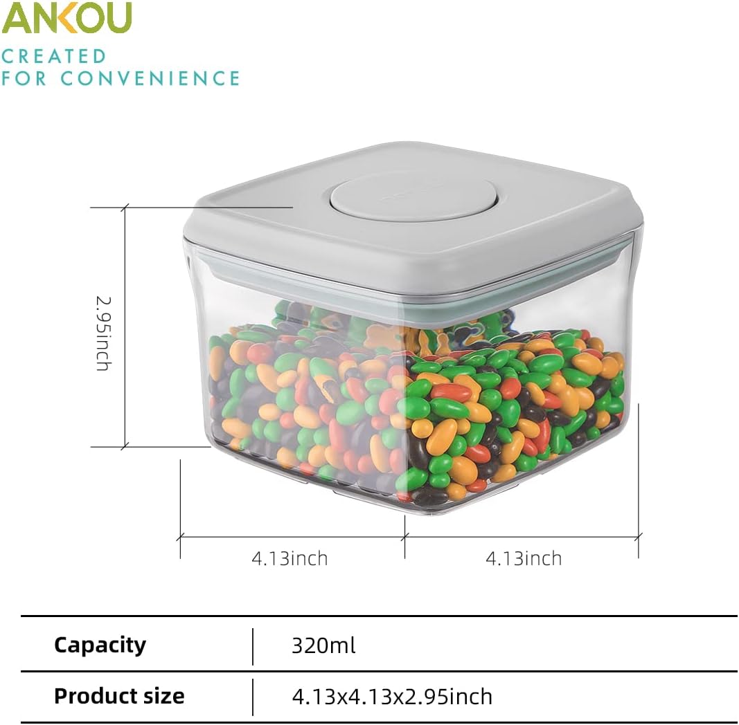 Airtight Food Storage Container Sets with Lids Pop Containers for Kitchen Pantry Organization BPA-Free Stackable Kitchen Storage Containers for Cereal Flour Sugar (0.5, 1.2, 1.8qt)*2