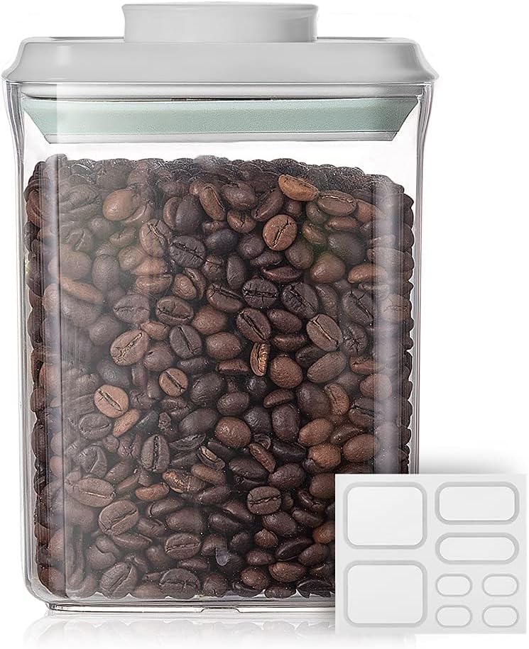 Airtight Food Storage Container Sets with Lids Pop Containers for Kitchen Pantry Organization BPA-Free Stackable Kitchen Storage Containers for Cereal Flour Sugar (0.5, 1.2, 1.8qt)*2