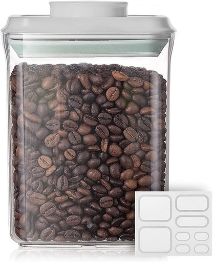 Airtight Food Storage Container Sets with Lids Pop Containers for Kitchen Pantry Organization BPA-Free Stackable Kitchen Storage Containers for Cereal Flour Sugar (0.5, 1.2, 1.8qt)*2