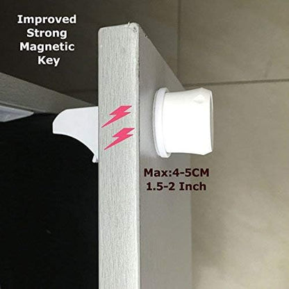 2 Pack Magnetic Cabinet Locks Keys - Extra Stronger Baby Proofing Magnet Drawer Replacement Keys (2)