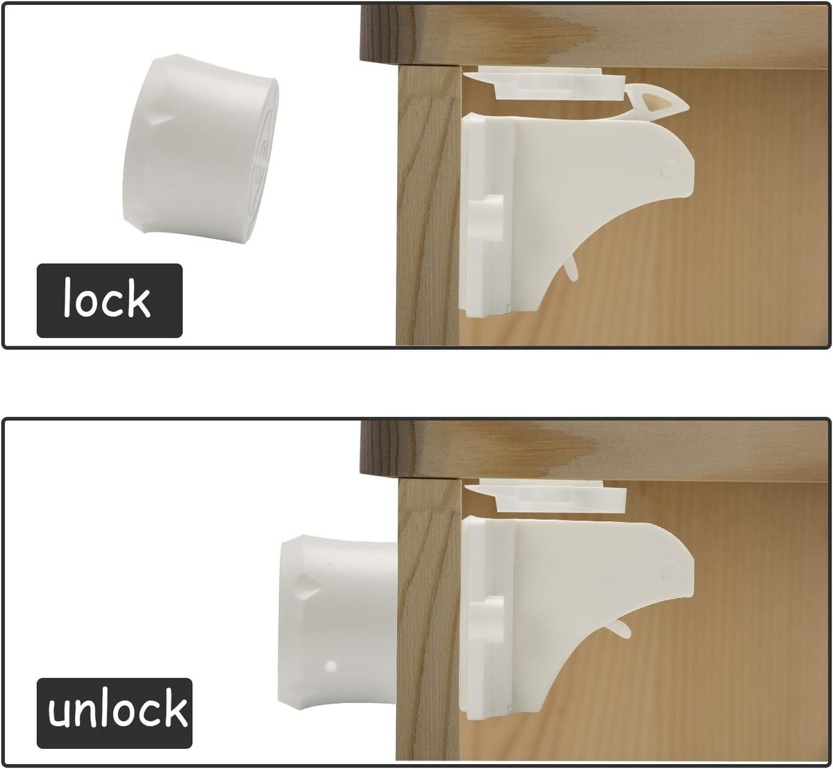 2 Pack Magnetic Cabinet Locks Keys - Extra Stronger Baby Proofing Magnet Drawer Replacement Keys (2)