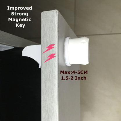 2 Pack Magnetic Cabinet Locks Keys - Extra Stronger Baby Proofing Magnet Drawer Replacement Keys (2)