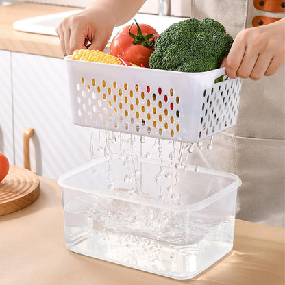 5 Pack Fruit Storage Containers for Fridge Berry Containers for Fridge | Produce Containers with Removable Colander Berry Storage Containers Veggie BPA-Free Plastic Crisper for Long-Term Freshness