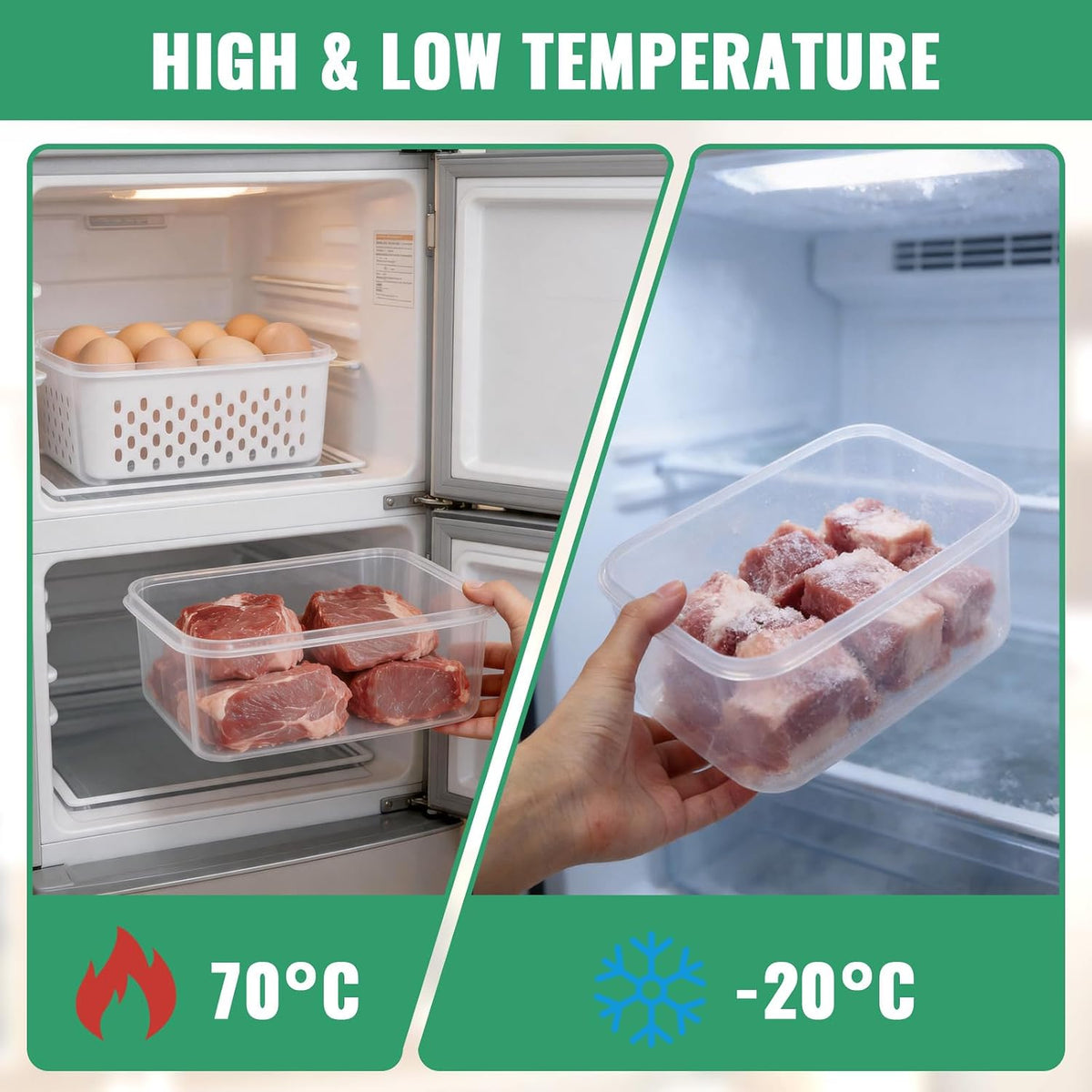 5 Pack Fruit Storage Containers for Fridge Berry Containers for Fridge | Produce Containers with Removable Colander Berry Storage Containers Veggie BPA-Free Plastic Crisper for Long-Term Freshness