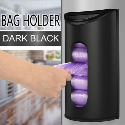 Grocery Plastic Bag Holder for Kitchen Trash Bag, Easy Wall Mount Bag Saver, Storage Dispenser Medium, Smudge Proof with Extra Wide Access Openings, Stainless Steel (Sliver)