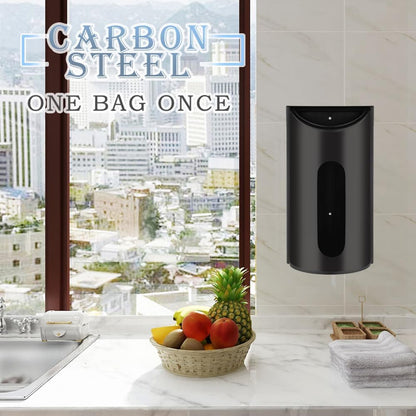Grocery Plastic Bag Holder for Kitchen Trash Bag, Easy Wall Mount Bag Saver, Storage Dispenser Medium, Smudge Proof with Extra Wide Access Openings, Stainless Steel (Sliver)
