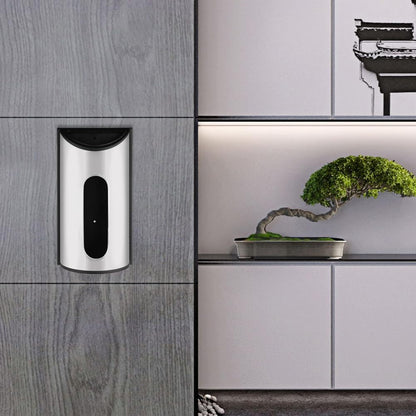 Grocery Plastic Bag Holder for Kitchen Trash Bag, Easy Wall Mount Bag Saver, Storage Dispenser Medium, Smudge Proof with Extra Wide Access Openings, Stainless Steel (Sliver)