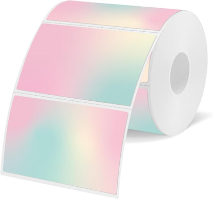 3x2 Inch Transparent Thermal Labels Stickers, Self-Adhesive Clear Waterproof Stickers for Logo Design, Direct Thermal Labels- 200 Sheets