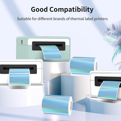 3x2 Inch Transparent Thermal Labels Stickers, Self-Adhesive Clear Waterproof Stickers for Logo Design, Direct Thermal Labels- 200 Sheets