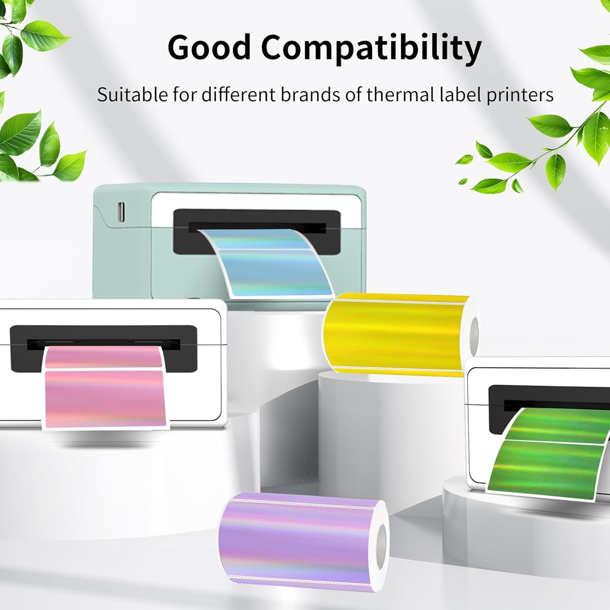 3x2 Inch Transparent Thermal Labels Stickers, Self-Adhesive Clear Waterproof Stickers for Logo Design, Direct Thermal Labels- 200 Sheets