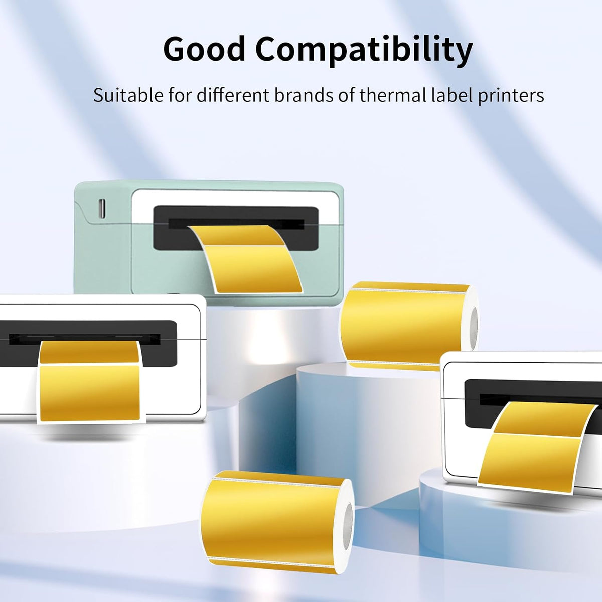 3x2 Inch Transparent Thermal Labels Stickers, Self-Adhesive Clear Waterproof Stickers for Logo Design, Direct Thermal Labels- 200 Sheets
