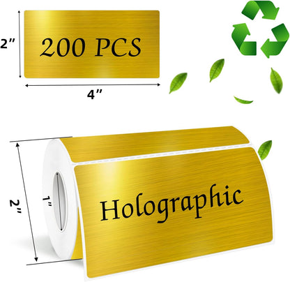 3x2 Inch Transparent Thermal Labels Stickers, Self-Adhesive Clear Waterproof Stickers for Logo Design, Direct Thermal Labels- 200 Sheets
