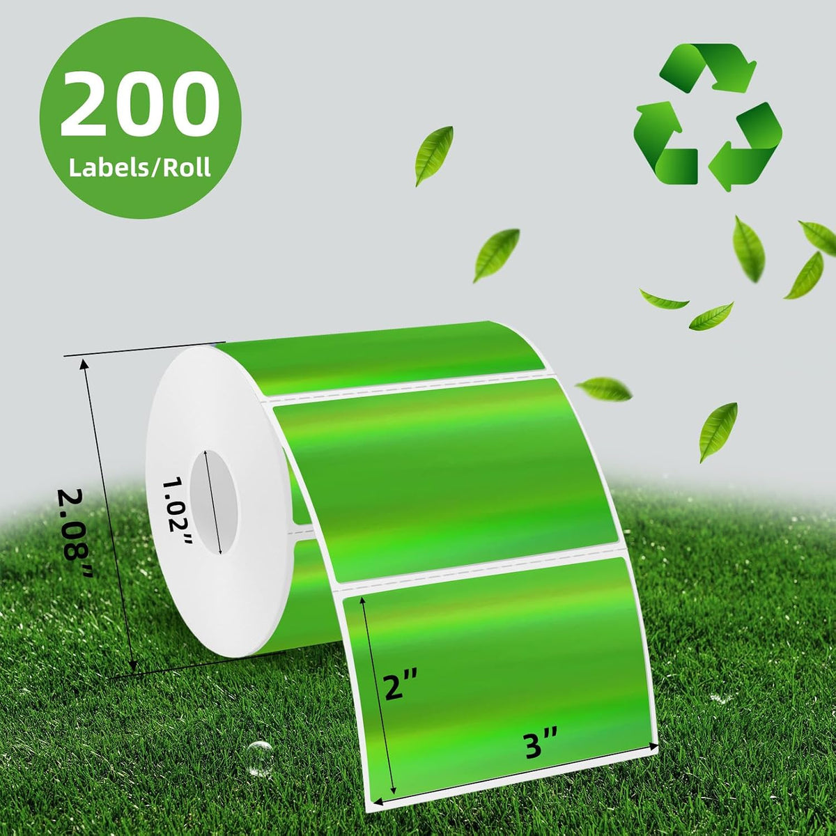 3x2 Inch Transparent Thermal Labels Stickers, Self-Adhesive Clear Waterproof Stickers for Logo Design, Direct Thermal Labels- 200 Sheets