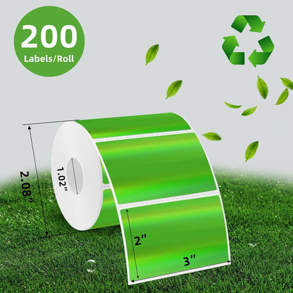 3x2 Inch Transparent Thermal Labels Stickers, Self-Adhesive Clear Waterproof Stickers for Logo Design, Direct Thermal Labels- 200 Sheets