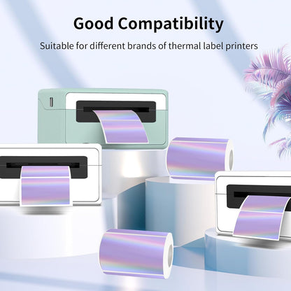 3x2 Inch Transparent Thermal Labels Stickers, Self-Adhesive Clear Waterproof Stickers for Logo Design, Direct Thermal Labels- 200 Sheets