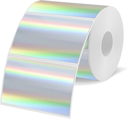 3x2 Inch Transparent Thermal Labels Stickers, Self-Adhesive Clear Waterproof Stickers for Logo Design, Direct Thermal Labels- 200 Sheets