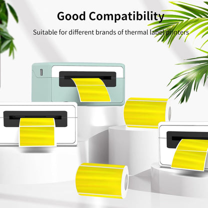 3x2 Inch Transparent Thermal Labels Stickers, Self-Adhesive Clear Waterproof Stickers for Logo Design, Direct Thermal Labels- 200 Sheets