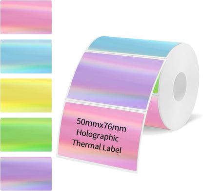 3x2 Inch Transparent Thermal Labels Stickers, Self-Adhesive Clear Waterproof Stickers for Logo Design, Direct Thermal Labels- 200 Sheets