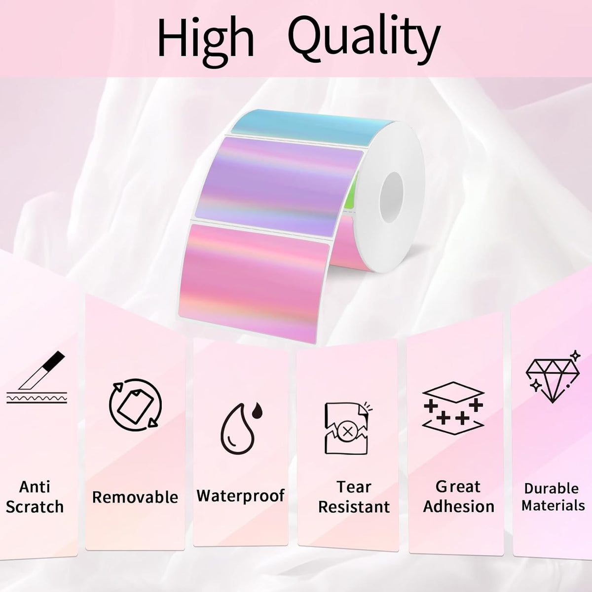 3x2 Inch Transparent Thermal Labels Stickers, Self-Adhesive Clear Waterproof Stickers for Logo Design, Direct Thermal Labels- 200 Sheets
