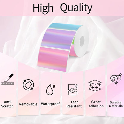 3x2 Inch Transparent Thermal Labels Stickers, Self-Adhesive Clear Waterproof Stickers for Logo Design, Direct Thermal Labels- 200 Sheets