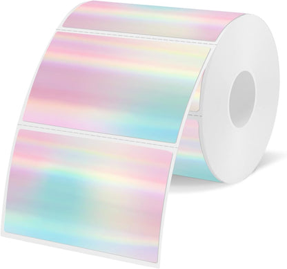3x2 Inch Transparent Thermal Labels Stickers, Self-Adhesive Clear Waterproof Stickers for Logo Design, Direct Thermal Labels- 200 Sheets