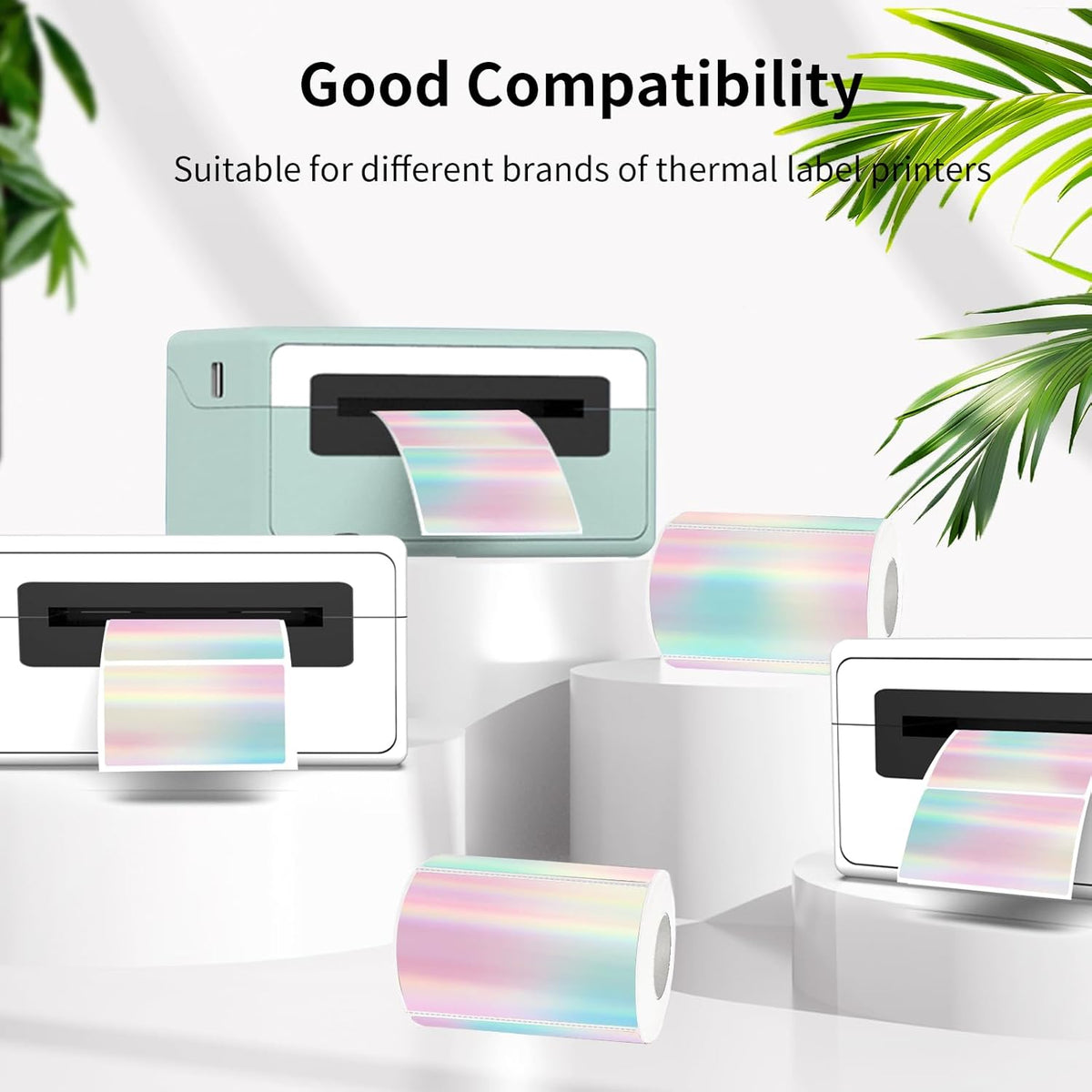 3x2 Inch Transparent Thermal Labels Stickers, Self-Adhesive Clear Waterproof Stickers for Logo Design, Direct Thermal Labels- 200 Sheets