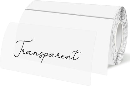 3x2 Inch Transparent Thermal Labels Stickers, Self-Adhesive Clear Waterproof Stickers for Logo Design, Direct Thermal Labels- 200 Sheets