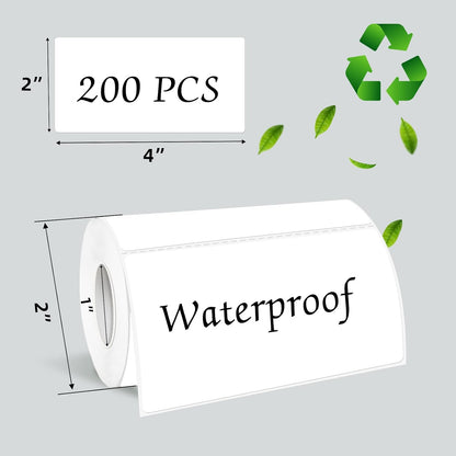 3x2 Inch Transparent Thermal Labels Stickers, Self-Adhesive Clear Waterproof Stickers for Logo Design, Direct Thermal Labels- 200 Sheets
