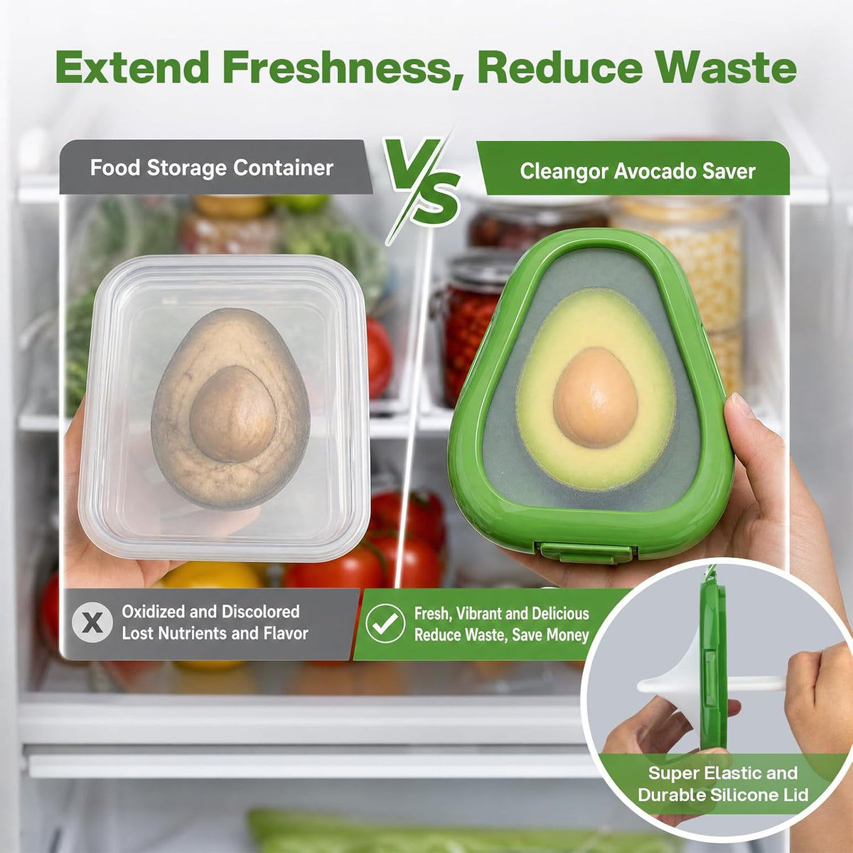 Onion Saver with Snap-On Lid (1, Purple) | Silicone Food Saver, Onion Storage Container, Vegetable and Fruit Storage Container, Reusable Kitchen Gadget, Dishwasher Safe