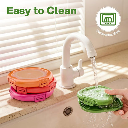 Onion Saver with Snap-On Lid (1, Purple) | Silicone Food Saver, Onion Storage Container, Vegetable and Fruit Storage Container, Reusable Kitchen Gadget, Dishwasher Safe