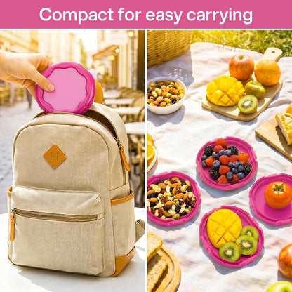 Onion Saver with Snap-On Lid (1, Purple) | Silicone Food Saver, Onion Storage Container, Vegetable and Fruit Storage Container, Reusable Kitchen Gadget, Dishwasher Safe