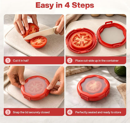 Onion Saver with Snap-On Lid (1, Purple) | Silicone Food Saver, Onion Storage Container, Vegetable and Fruit Storage Container, Reusable Kitchen Gadget, Dishwasher Safe