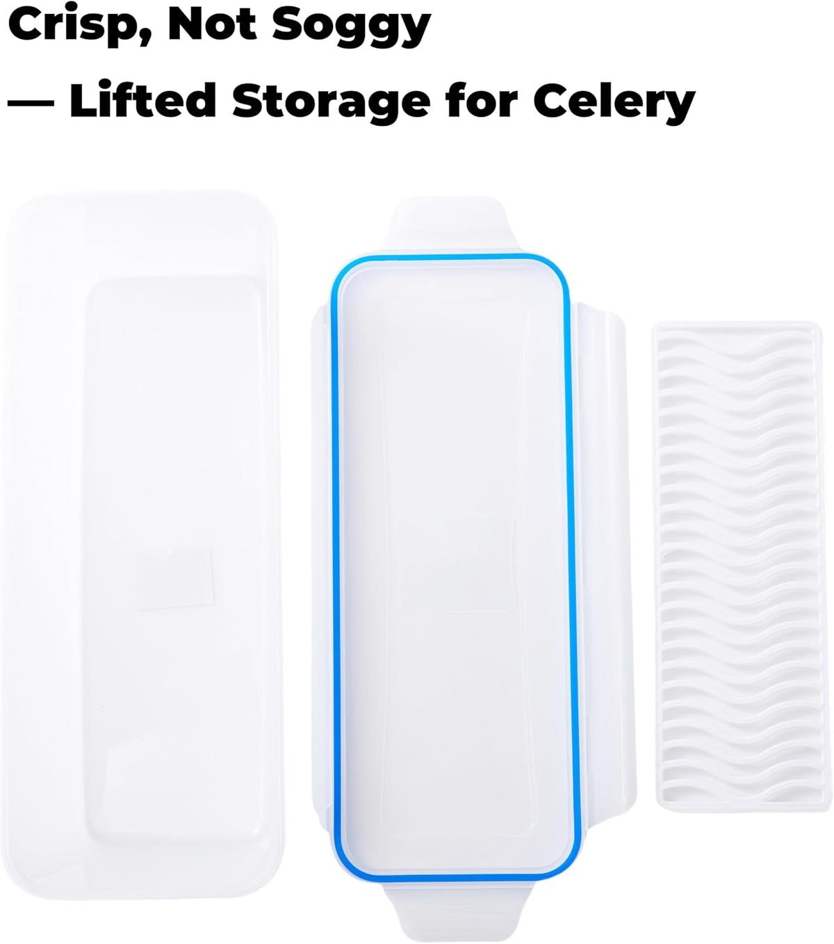 Celery Keeper for Refrigerator, 14 in 3.5 L Produce Container