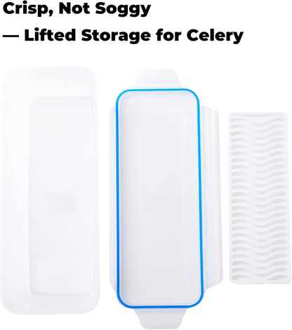 Celery Keeper for Refrigerator, 14 in 3.5 L Produce Container