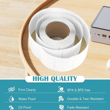 Thermal Sticker Labels - Address Barcode Self-Adhesive Label Paper for Direct Thermal Printer and Business (White) (3"x2")