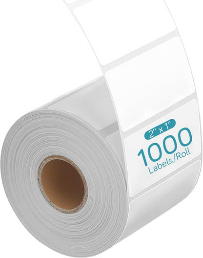 Thermal Sticker Labels - Address Barcode Self-Adhesive Label Paper for Direct Thermal Printer and Business (White) (3"x2")
