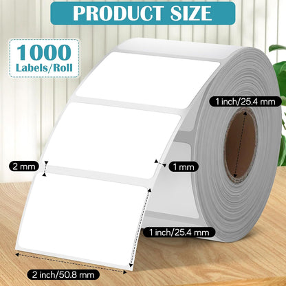 Thermal Sticker Labels - Address Barcode Self-Adhesive Label Paper for Direct Thermal Printer and Business (White) (3"x2")