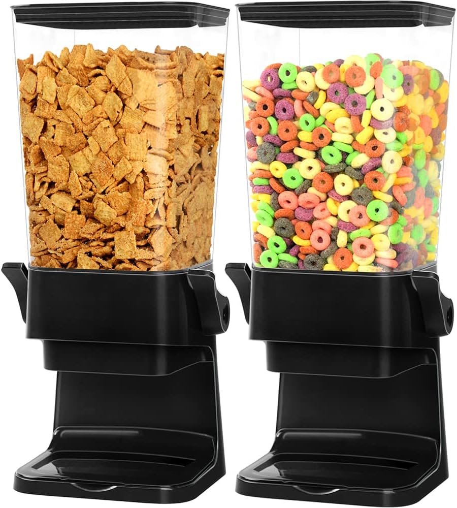 Cereal Dispenser Countertop 5.5 Qt Large Cereal Storage Container | Holder Dispenser for Pantry Dry Food Snack Nut Candy Dispenser Countertop Kitchen Organization Storage for Oatmeal Granola