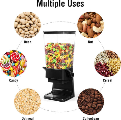 Cereal Dispenser Countertop 5.5 Qt Large Cereal Storage Container | Holder Dispenser for Pantry Dry Food Snack Nut Candy Dispenser Countertop Kitchen Organization Storage for Oatmeal Granola