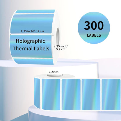 Transparent Clear Thermal Labels, 2 x 1 Inch Printable Transparent Stickers for Small Businesses, Logo Design- Self-Adhesive Direct Thermal Labels- 200 Sheets
