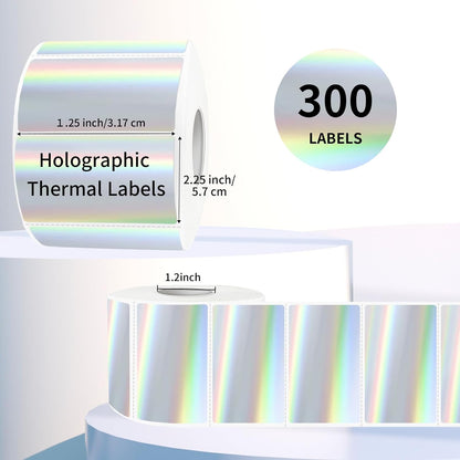 Transparent Clear Thermal Labels, 2 x 1 Inch Printable Transparent Stickers for Small Businesses, Logo Design- Self-Adhesive Direct Thermal Labels- 200 Sheets